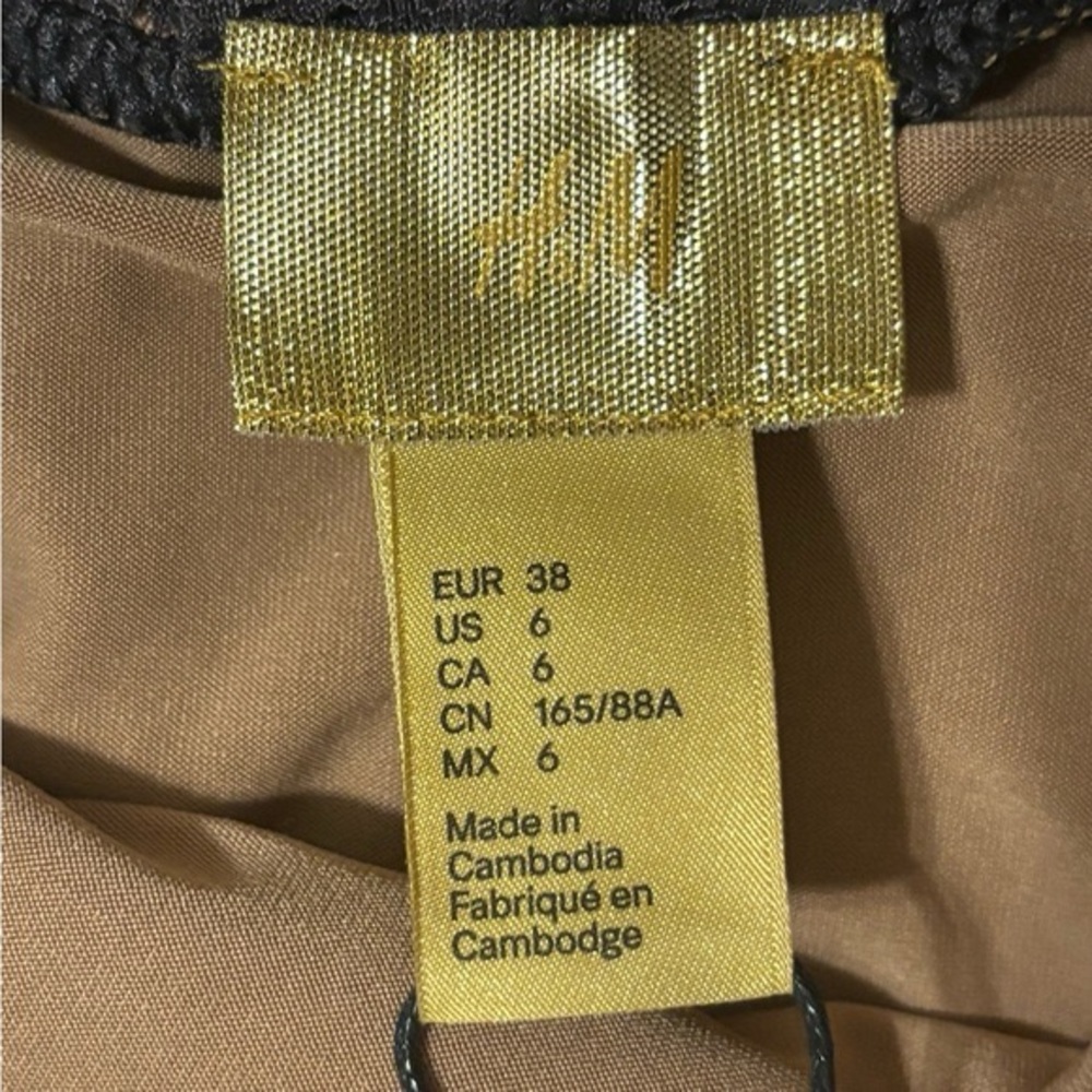 NWT HM Grey on Nude Lace open back Lace Pattern Dress - Picture 6 of 8